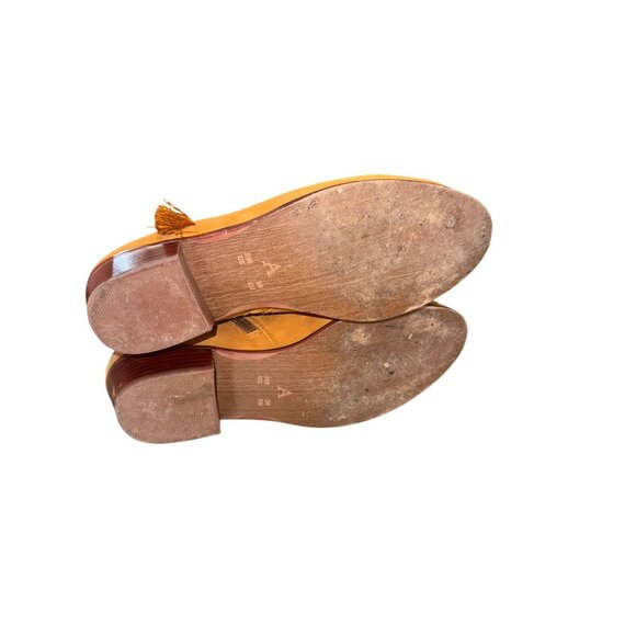 Anthropologie Fringed Booties Suede Ankle Boots Tassel Western Coastal Cowgirl 8 - Picture 11 of 12